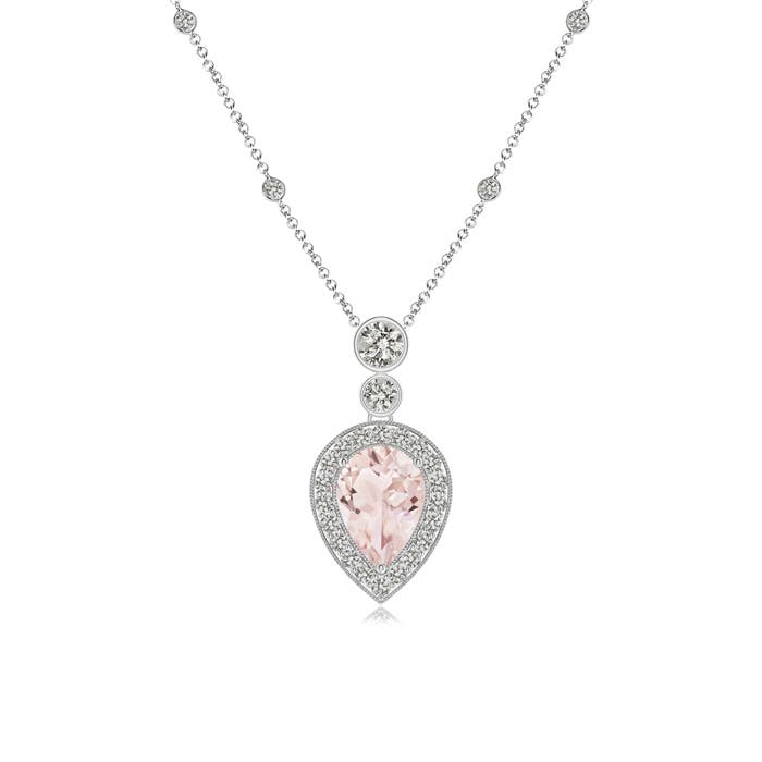 A - Morganite / 1.09 CT / 14 KT White Gold