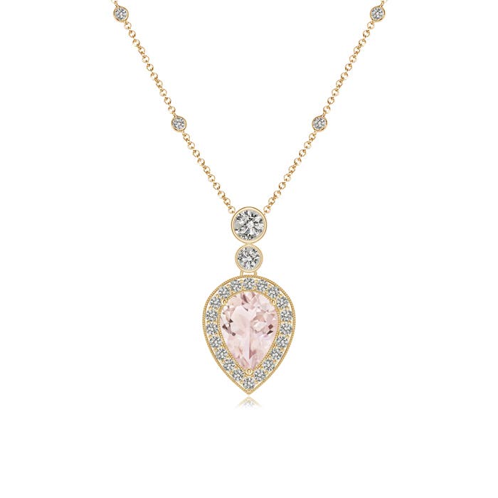 A - Morganite / 1.09 CT / 14 KT Yellow Gold