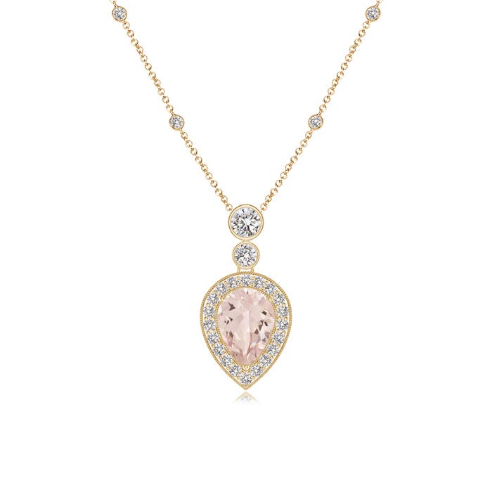 AA - Morganite / 1.09 CT / 14 KT Yellow Gold