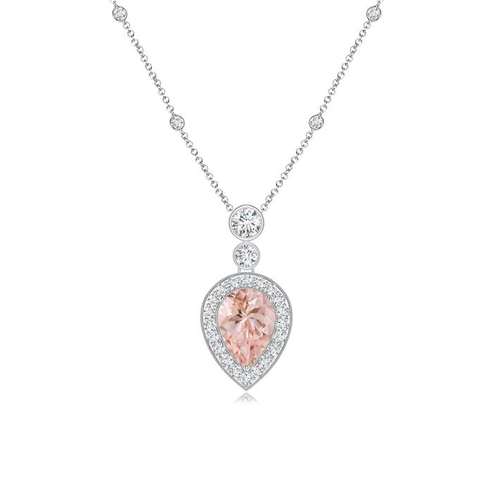 AAAA - Morganite / 1.09 CT / 14 KT White Gold