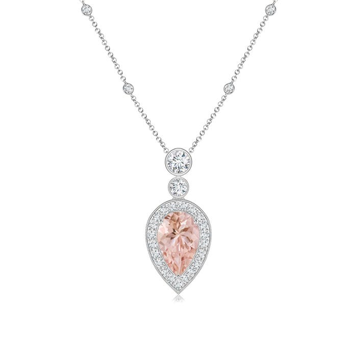 AAAA - Morganite / 1.58 CT / 14 KT White Gold