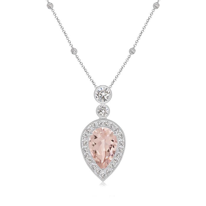 AA - Morganite / 2.01 CT / 14 KT White Gold