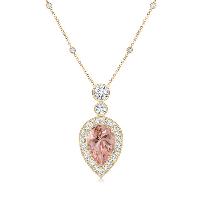 AAAA - Morganite / 2.01 CT / 14 KT Yellow Gold