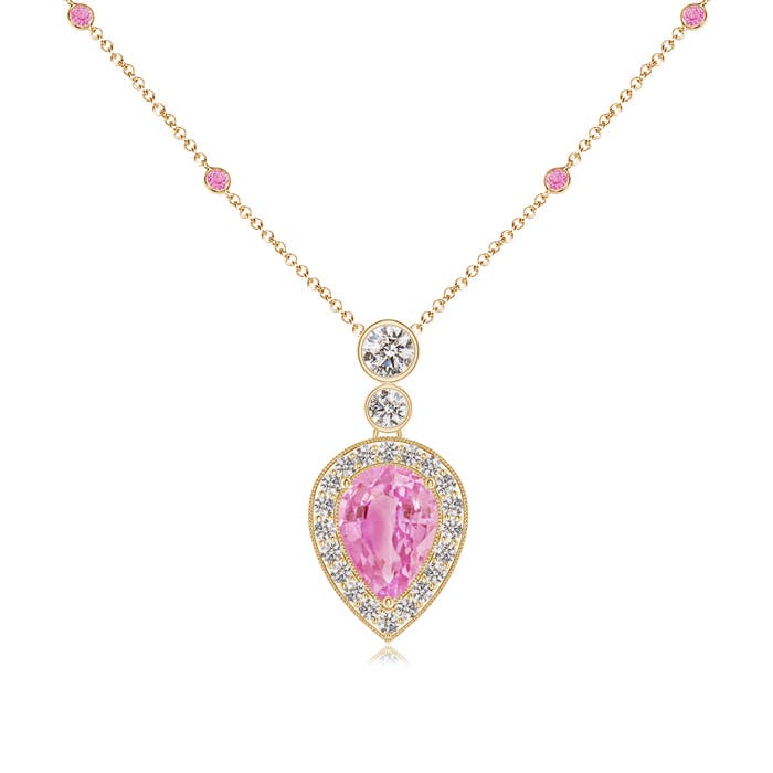 A - Pink Sapphire / 1.3 CT / 14 KT Yellow Gold