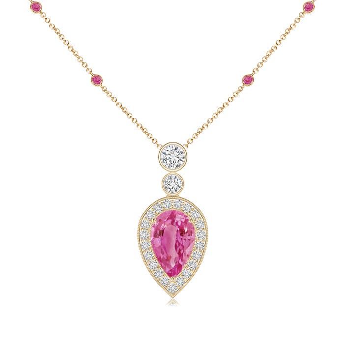 AAA - Pink Sapphire / 2.07 CT / 14 KT Yellow Gold