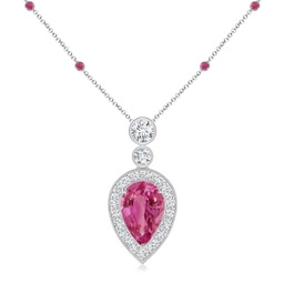 Stackables Platinum Pink Sapphire Necklaces & Pendants