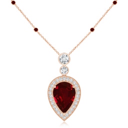 Halo Ruby Halo Necklaces and Pendants