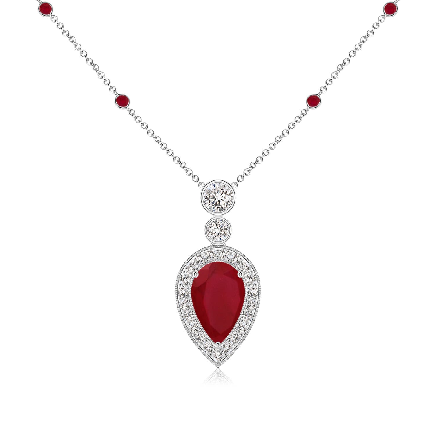 AA - Ruby / 1.91 CT / 14 KT White Gold