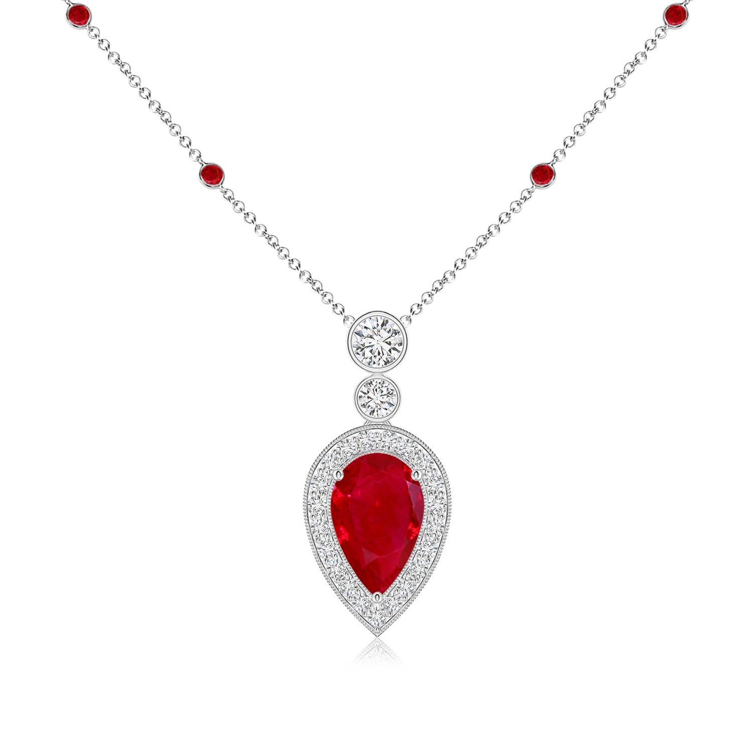 AAA - Ruby / 1.91 CT / 14 KT White Gold