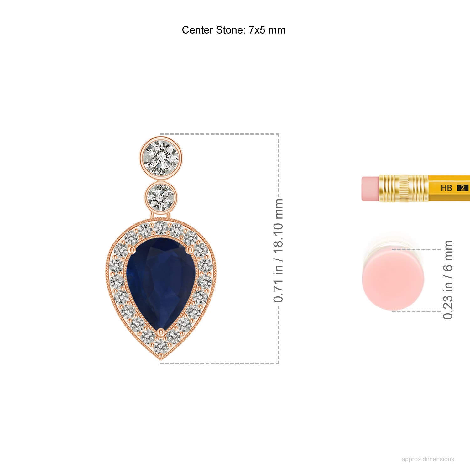 A - Blue Sapphire / 1.32 CT / 14 KT Rose Gold