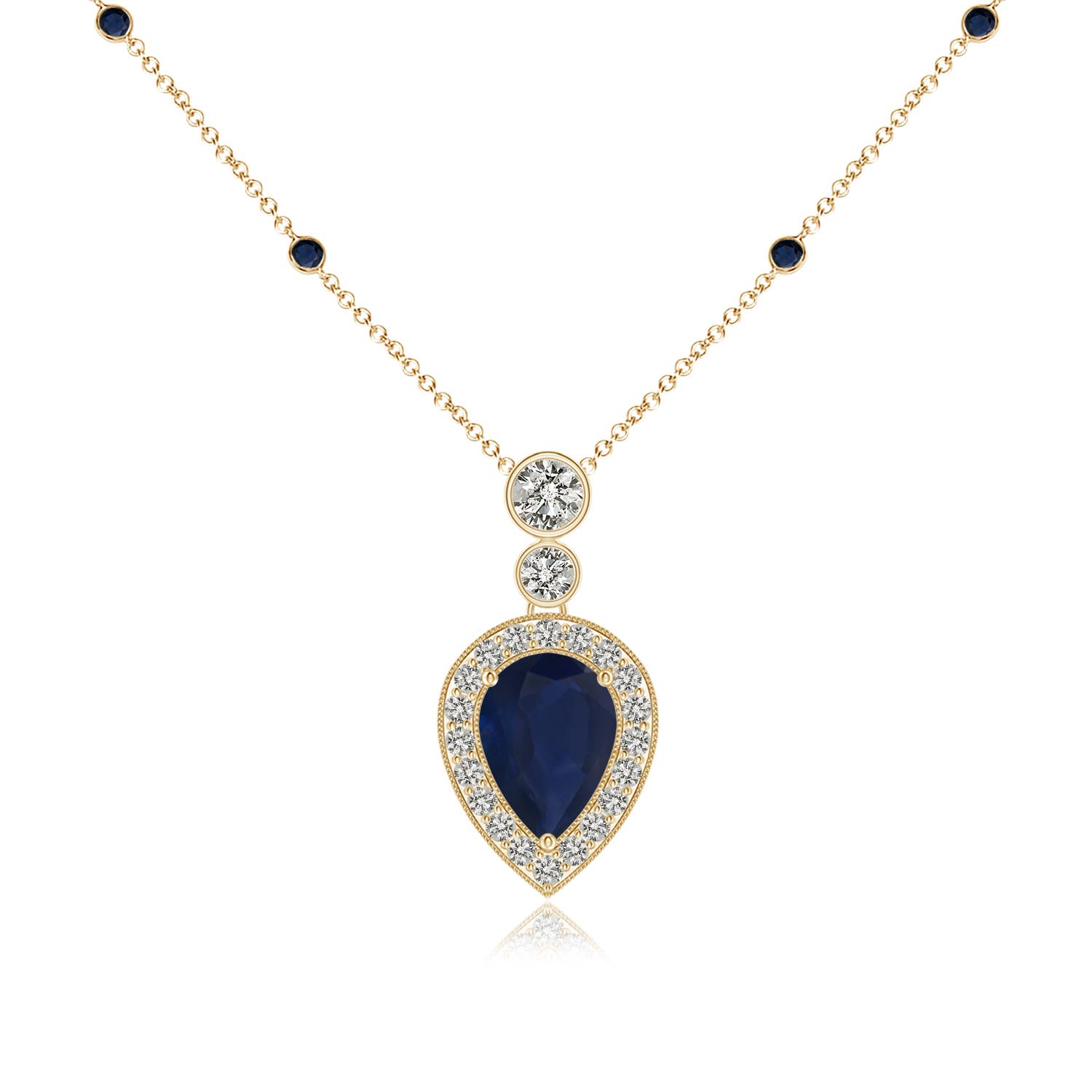 A - Blue Sapphire / 1.32 CT / 14 KT Yellow Gold