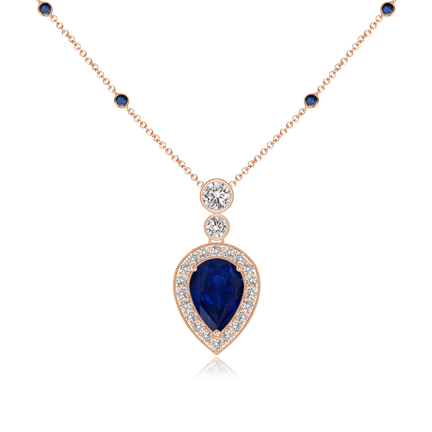 AA - Blue Sapphire / 1.32 CT / 14 KT Rose Gold