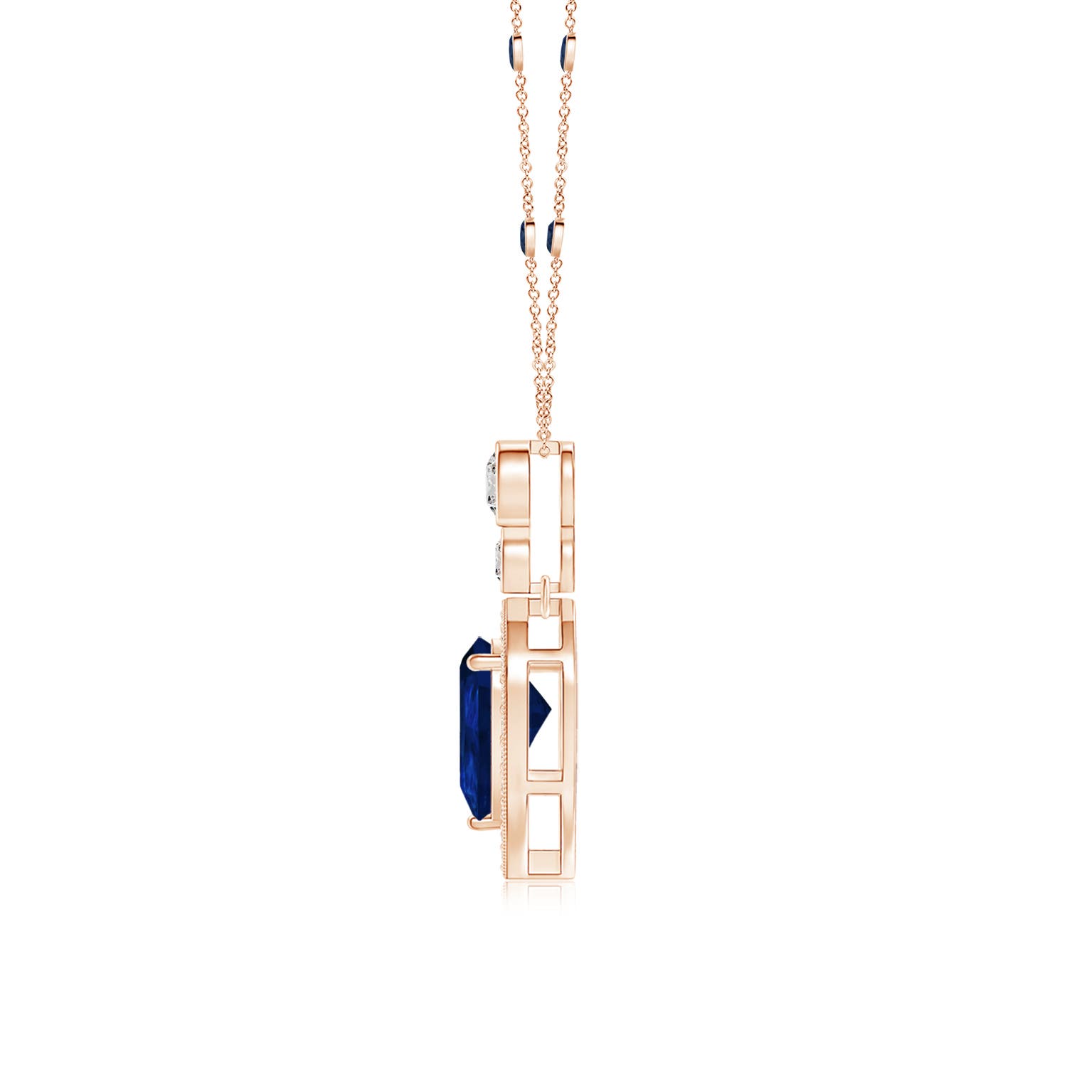 AA - Blue Sapphire / 1.32 CT / 14 KT Rose Gold