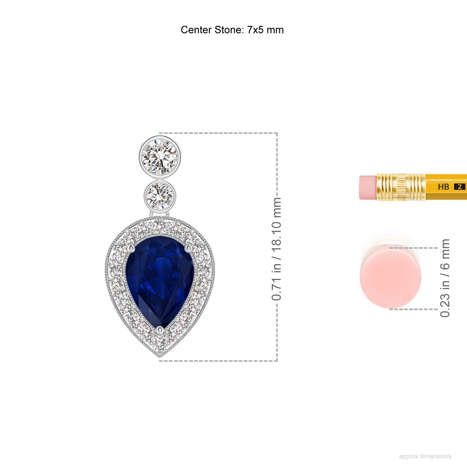 AA - Blue Sapphire / 1.32 CT / 14 KT White Gold