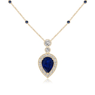 Pear AA Blue Sapphire