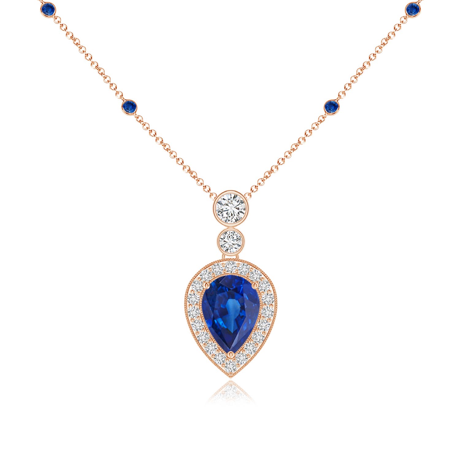 AAA - Blue Sapphire / 1.32 CT / 14 KT Rose Gold