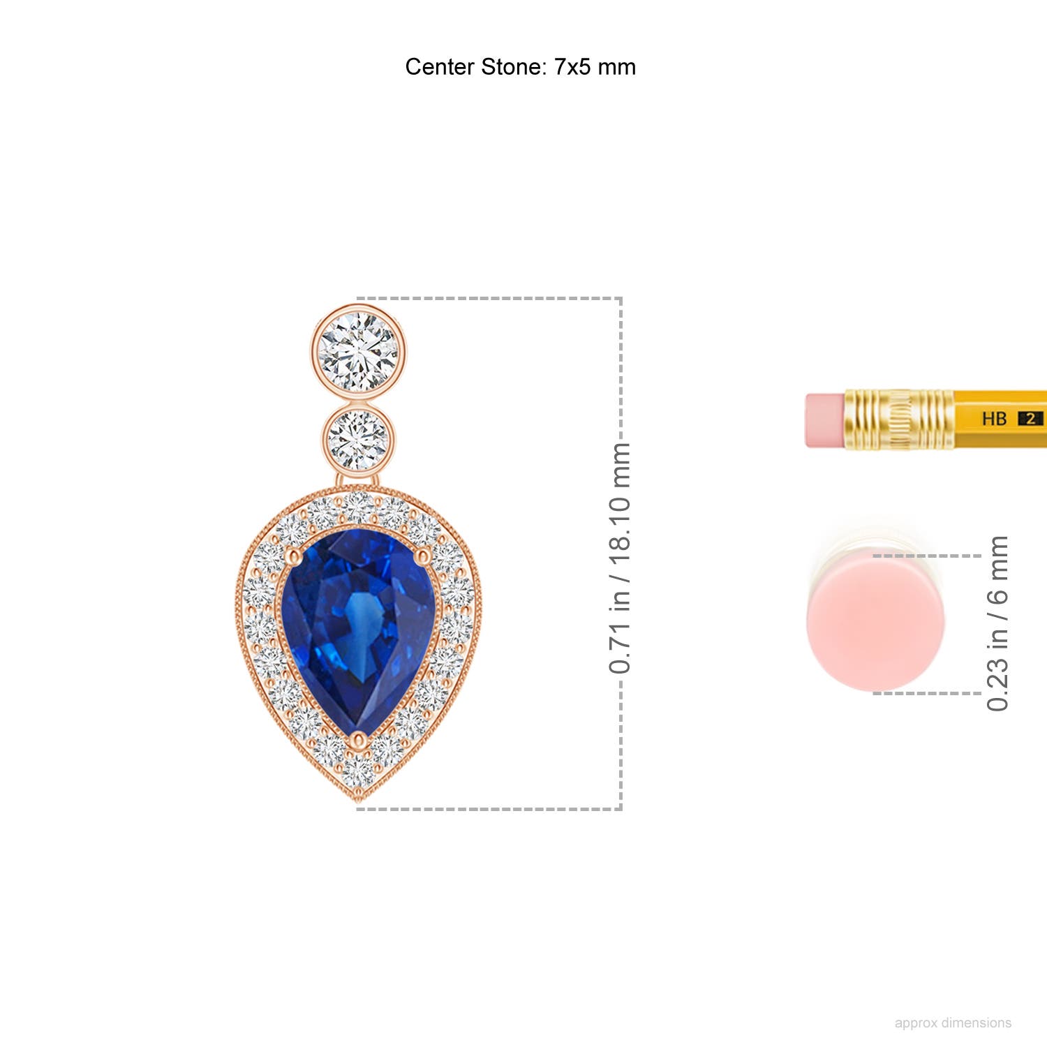 AAA - Blue Sapphire / 1.32 CT / 14 KT Rose Gold