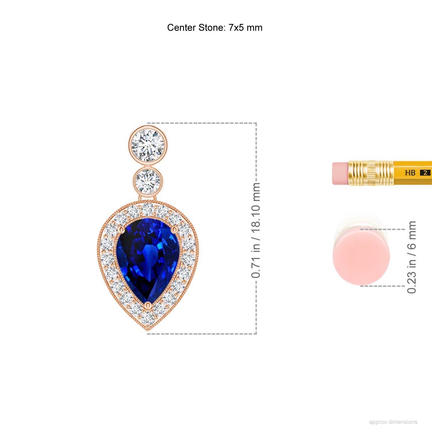 AAAA - Blue Sapphire / 1.32 CT / 14 KT Rose Gold