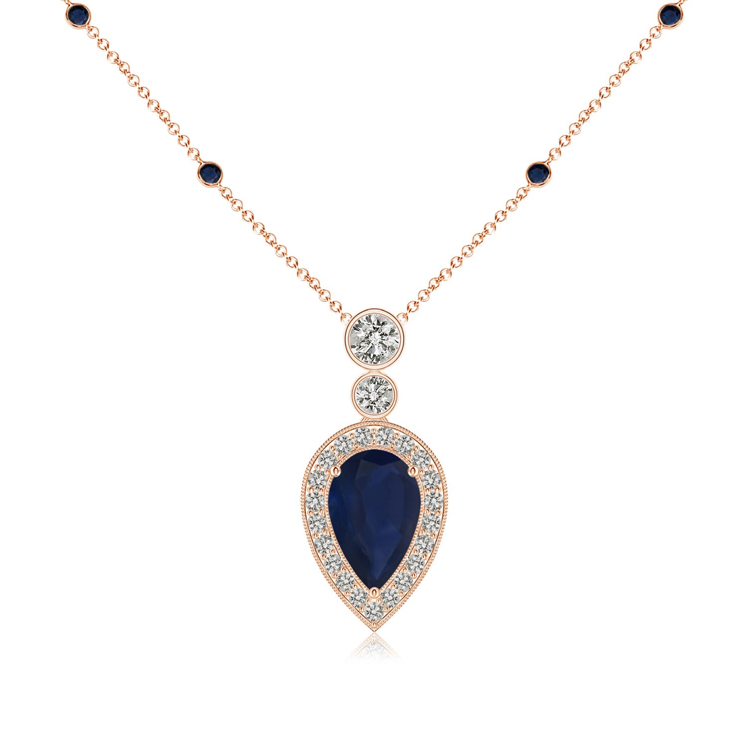 A - Blue Sapphire / 1.87 CT / 14 KT Rose Gold