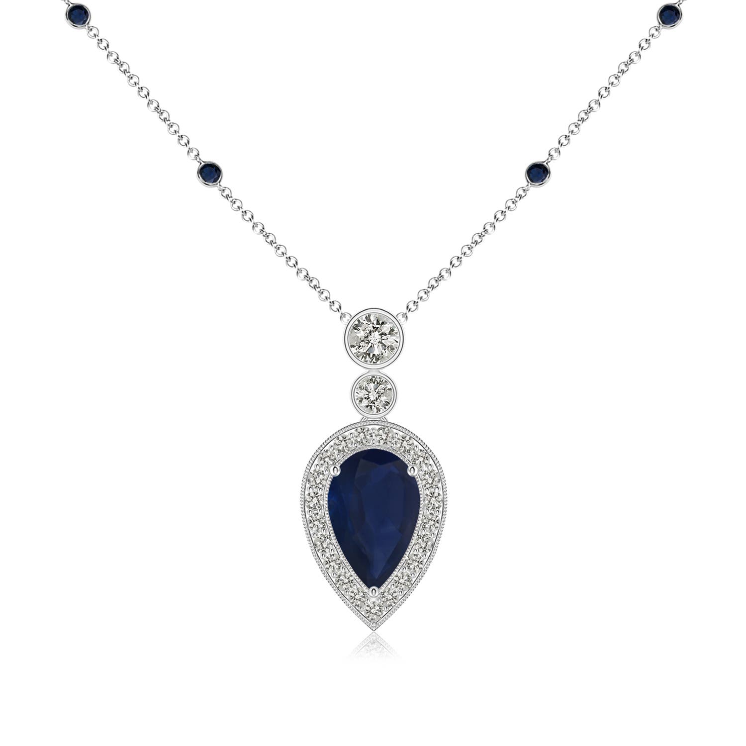 A - Blue Sapphire / 1.87 CT / 14 KT White Gold