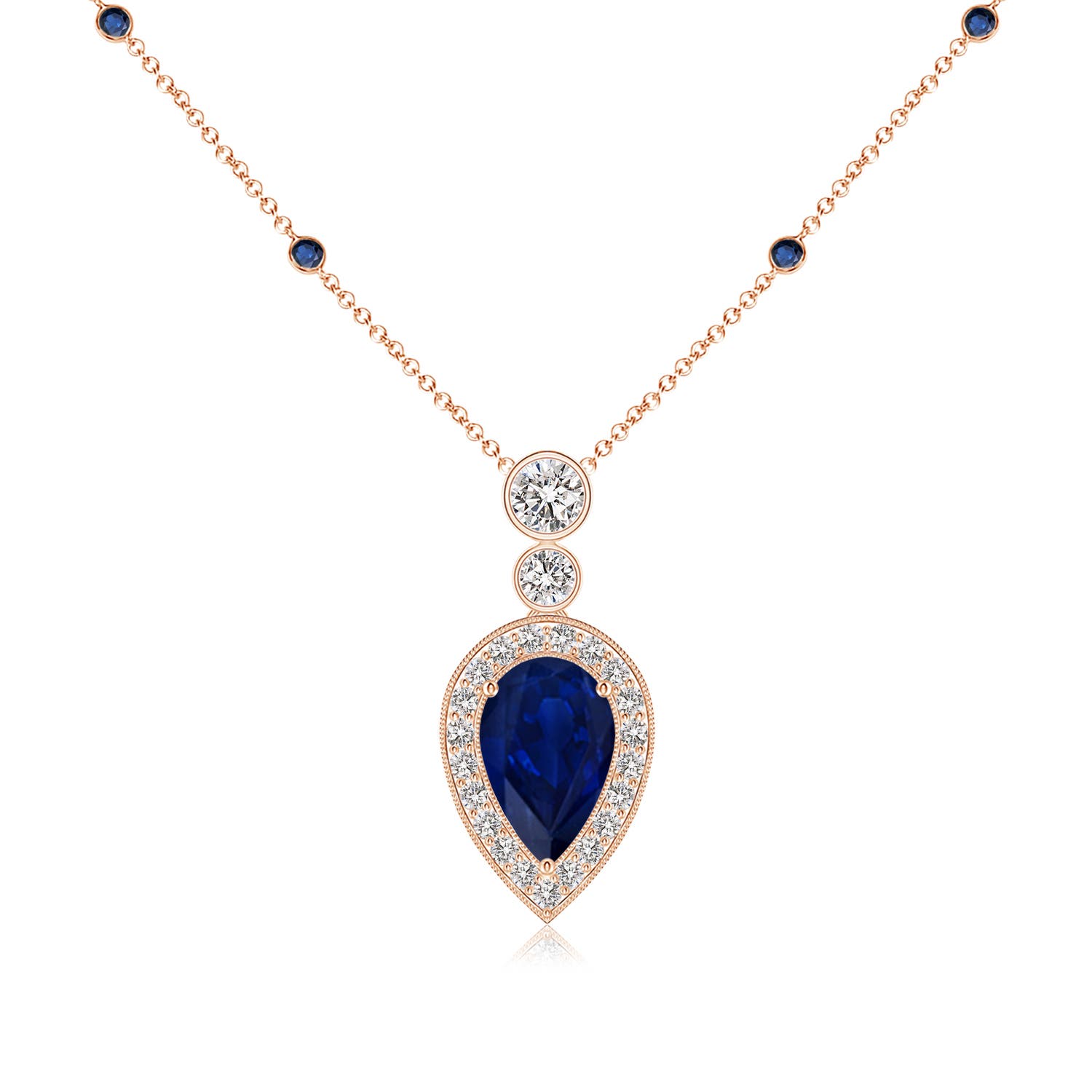 AA - Blue Sapphire / 1.87 CT / 14 KT Rose Gold