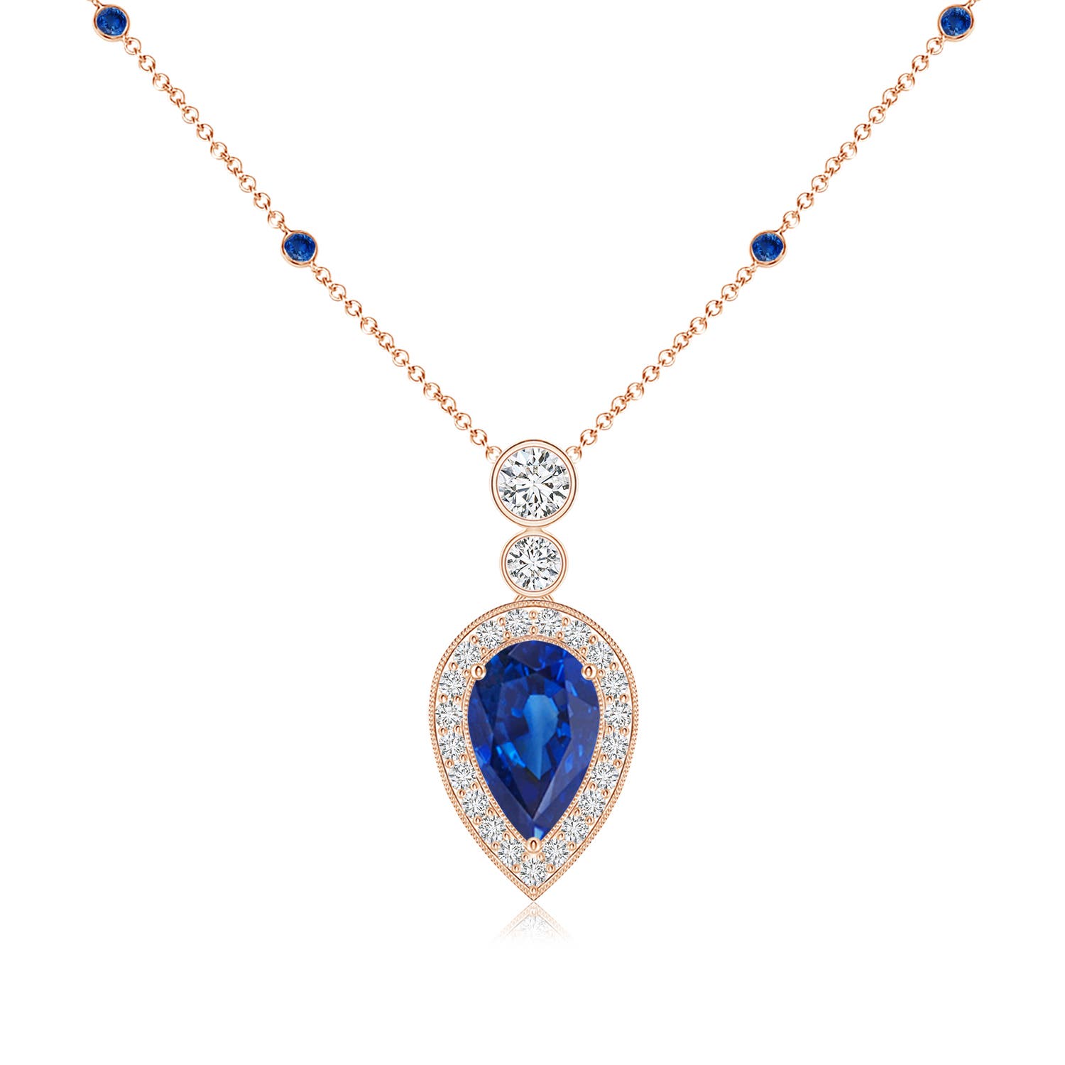 AAA - Blue Sapphire / 1.87 CT / 14 KT Rose Gold