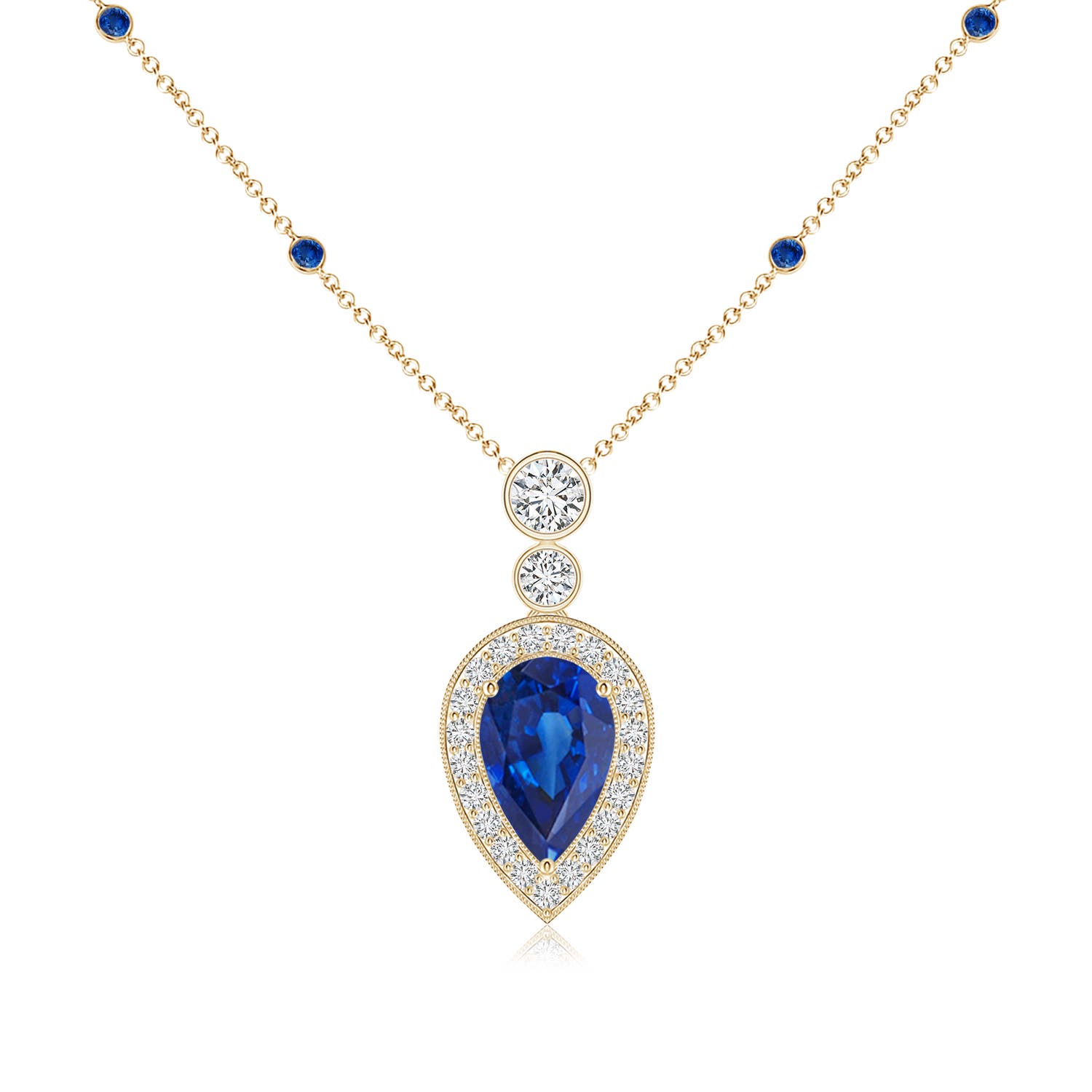 AAA - Blue Sapphire / 1.87 CT / 14 KT Yellow Gold