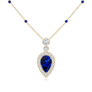 Pear AAAA Blue Sapphire