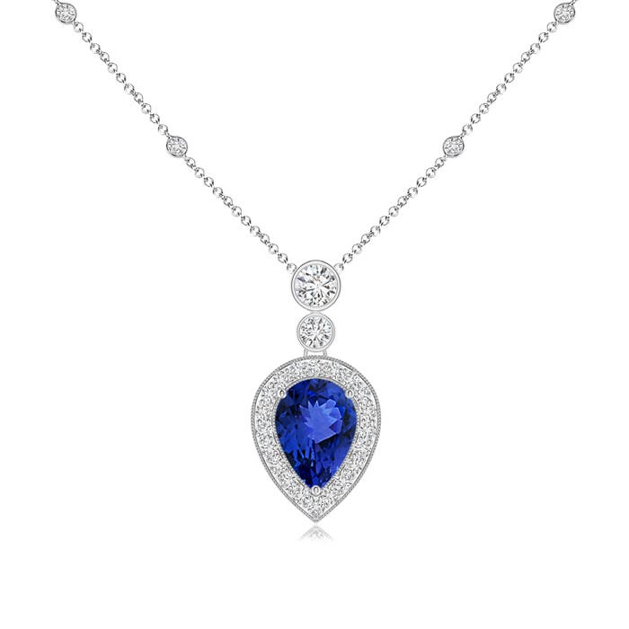 AAA - Tanzanite / 1.14 CT / 14 KT White Gold