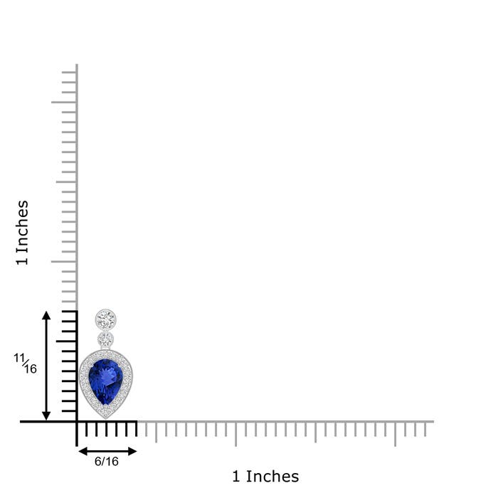 AAA - Tanzanite / 1.14 CT / 14 KT White Gold