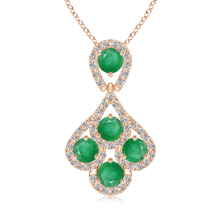 A - Emerald / 1.06 CT / 14 KT Rose Gold