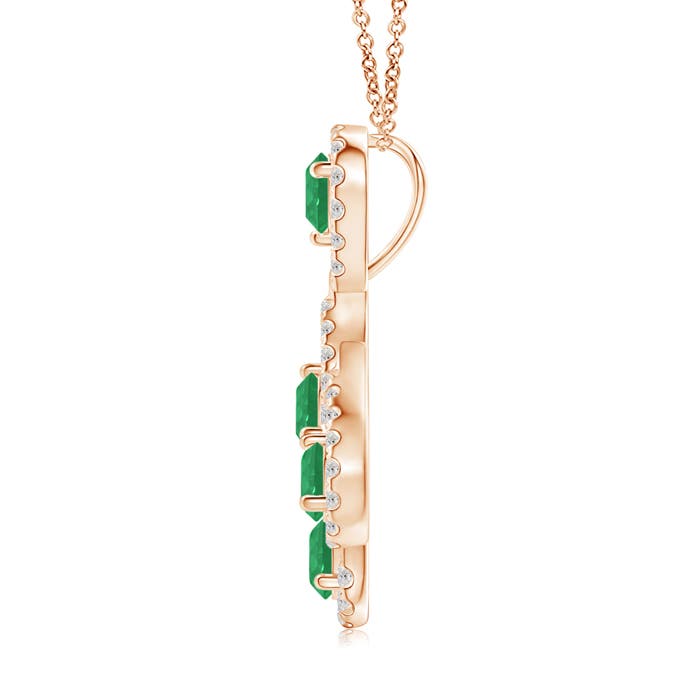 A - Emerald / 1.06 CT / 14 KT Rose Gold