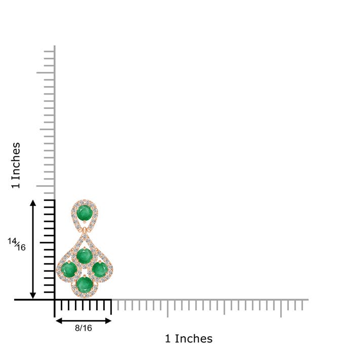 A - Emerald / 1.06 CT / 14 KT Rose Gold