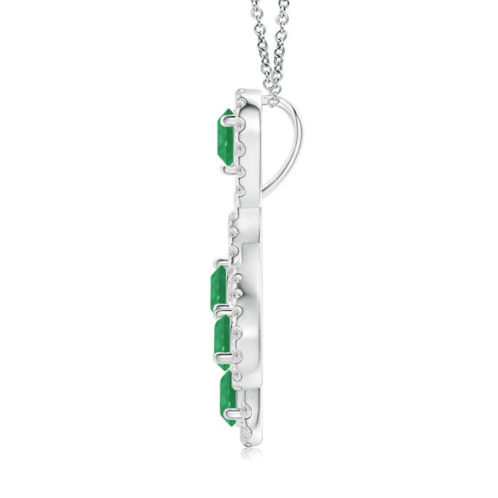 A - Emerald / 1.06 CT / 14 KT White Gold