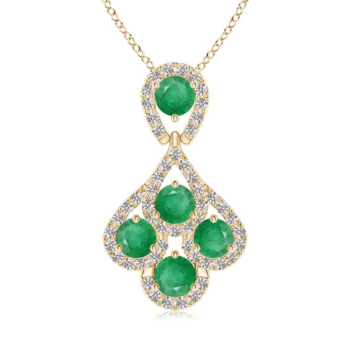 A - Emerald / 1.06 CT / 14 KT Yellow Gold