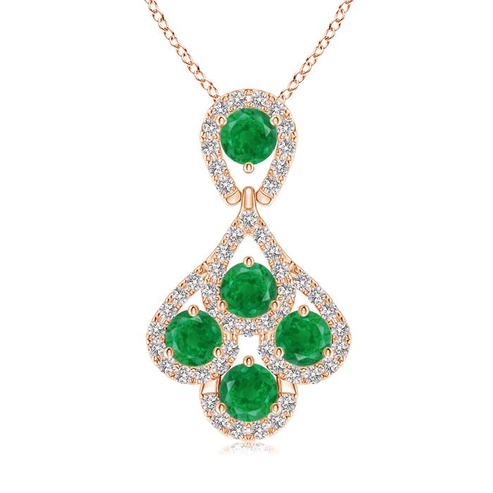 AA - Emerald / 1.06 CT / 14 KT Rose Gold