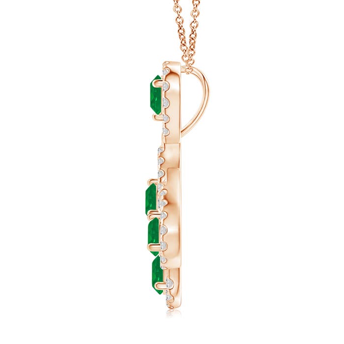 AA - Emerald / 1.06 CT / 14 KT Rose Gold