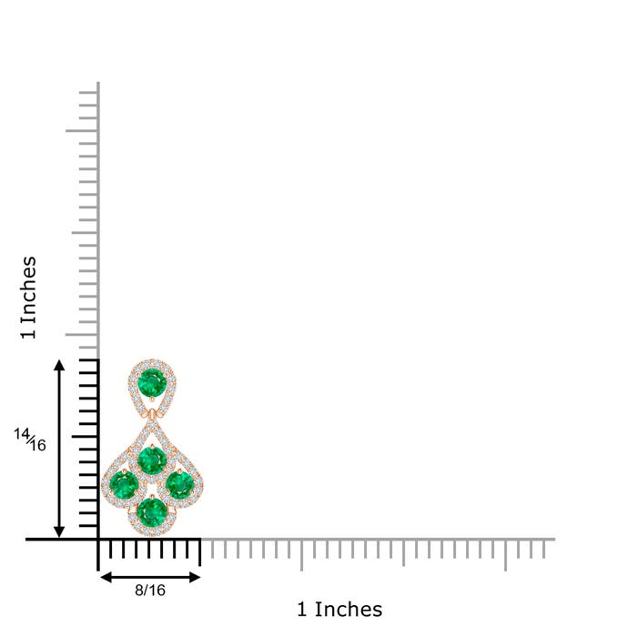 AAA - Emerald / 1.06 CT / 14 KT Rose Gold