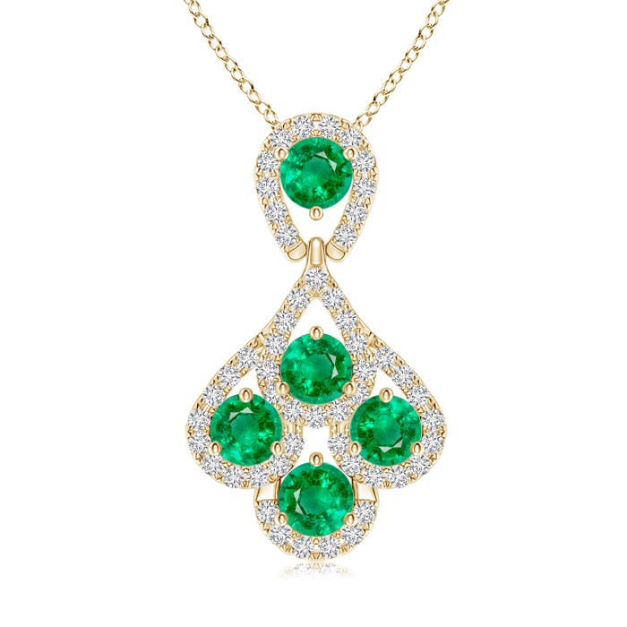 AAA - Emerald / 1.06 CT / 14 KT Yellow Gold