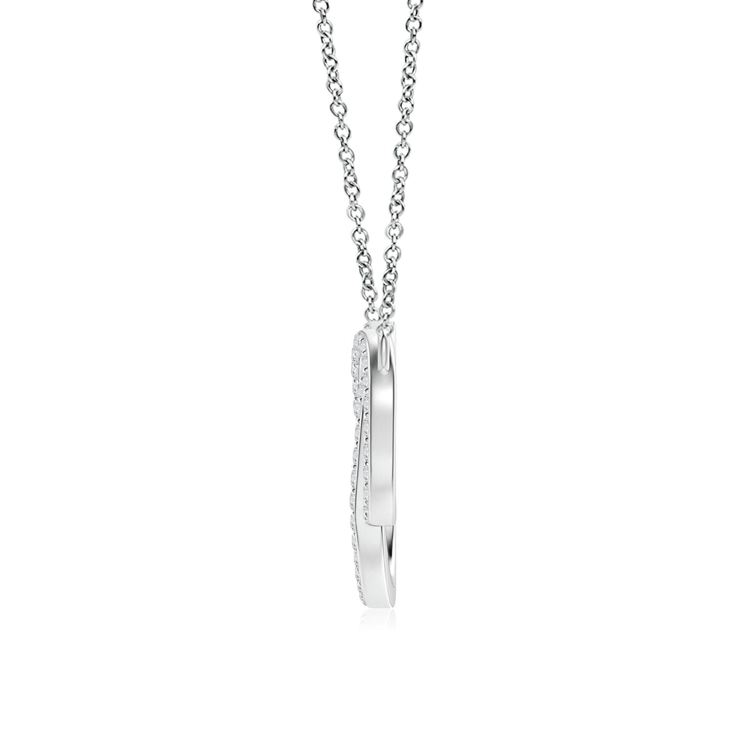 Diamond Encrusted Interlocking Circle Necklace