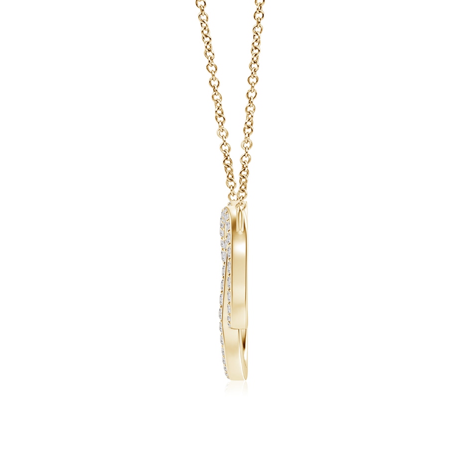 1mm IJI1I2 Diamond Encrusted Interlocking Circle Necklace in 18K Yellow Gold side 199