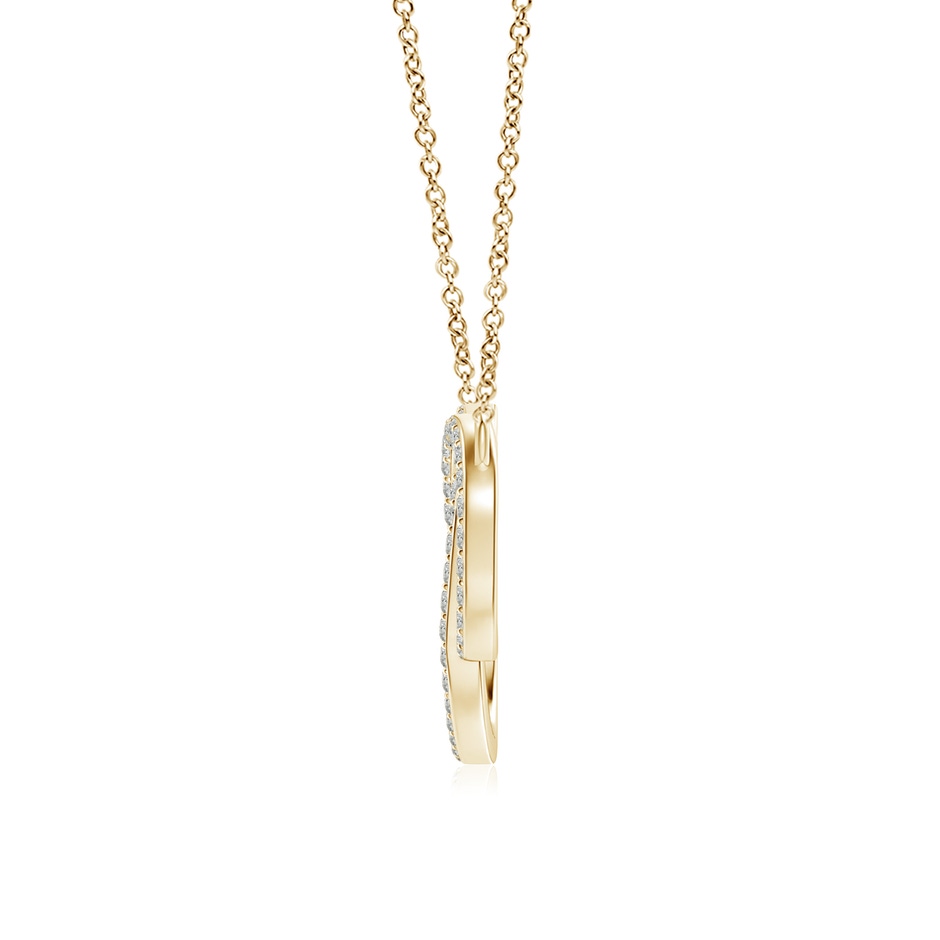 1mm KI3 Diamond Encrusted Interlocking Circle Necklace in 18K Yellow Gold side 199
