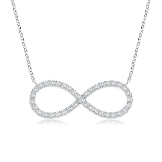 1.1mm GVS2 Diamond Infinity Pendant Necklace in P950 Platinum