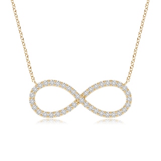 1.1mm HSI2 Diamond Infinity Pendant Necklace in Yellow Gold