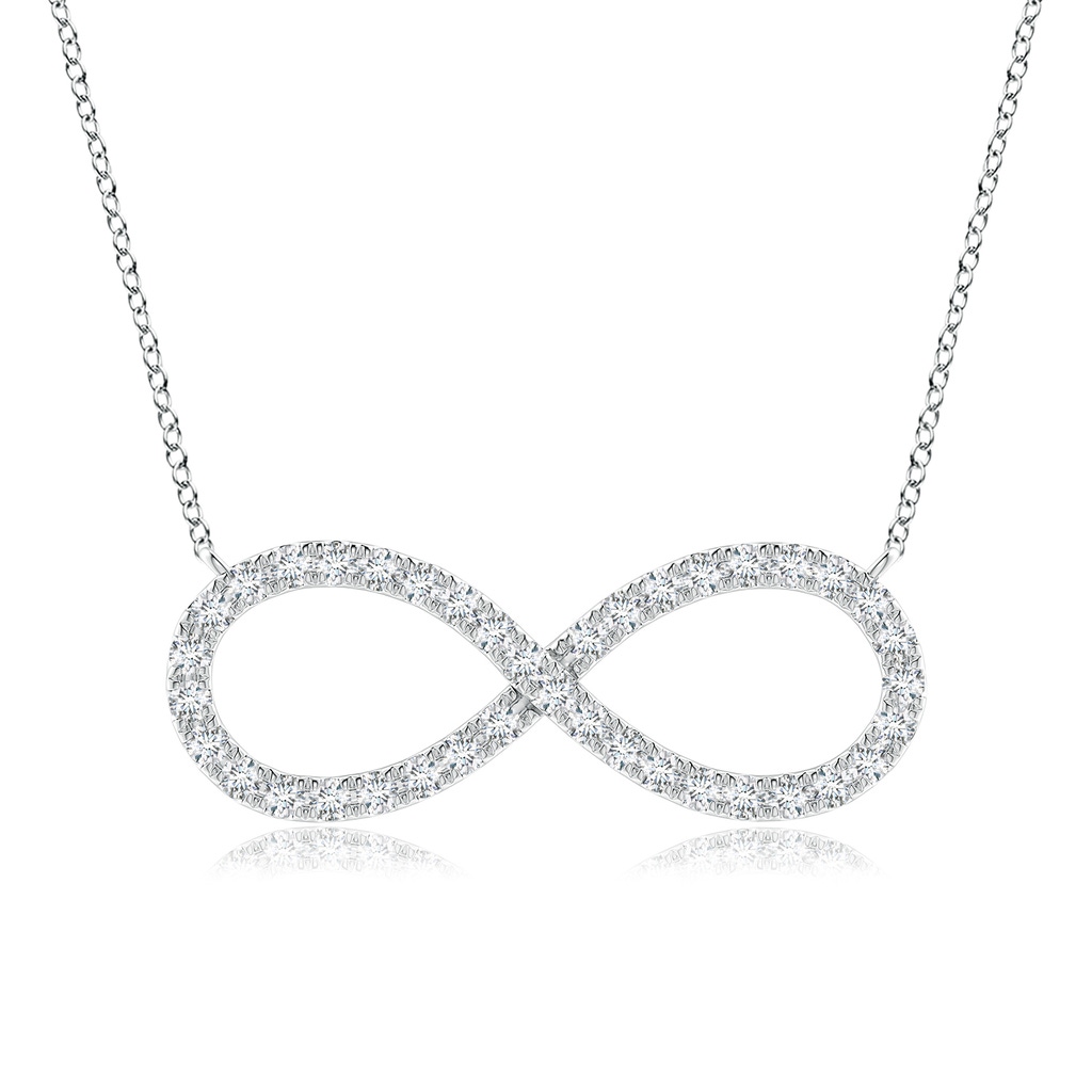 1.2mm GVS2 Diamond Infinity Pendant Necklace in P950 Platinum 