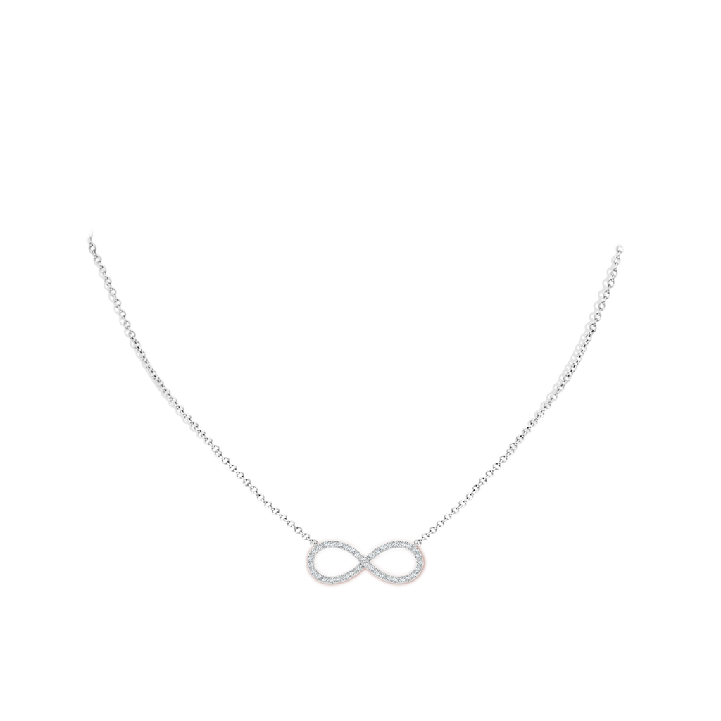 1.2mm GVS2 Diamond Infinity Pendant Necklace in P950 Platinum pen