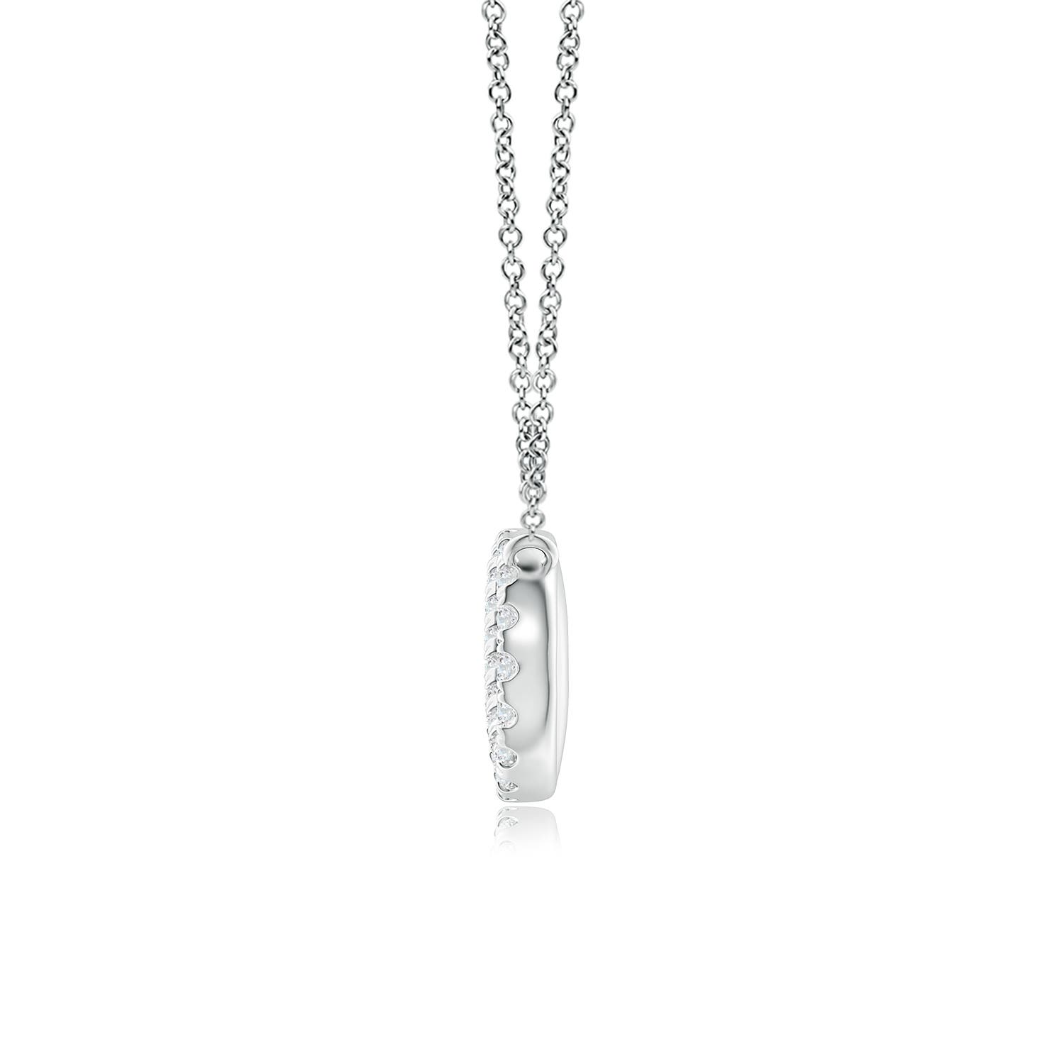 1.2mm GVS2 Diamond Infinity Pendant Necklace in White Gold - side 2