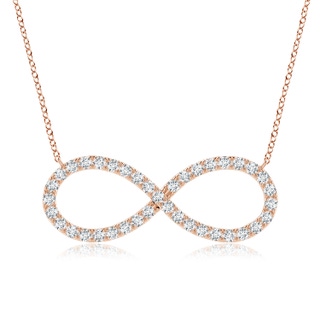 1.8mm GVS2 Diamond Infinity Pendant Necklace in 18K Rose Gold