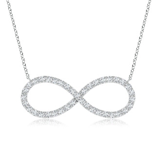 1.8mm GVS2 Diamond Infinity Pendant Necklace in P950 Platinum