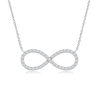 1mm GVS2 Diamond Infinity Pendant Necklace in P950 Platinum